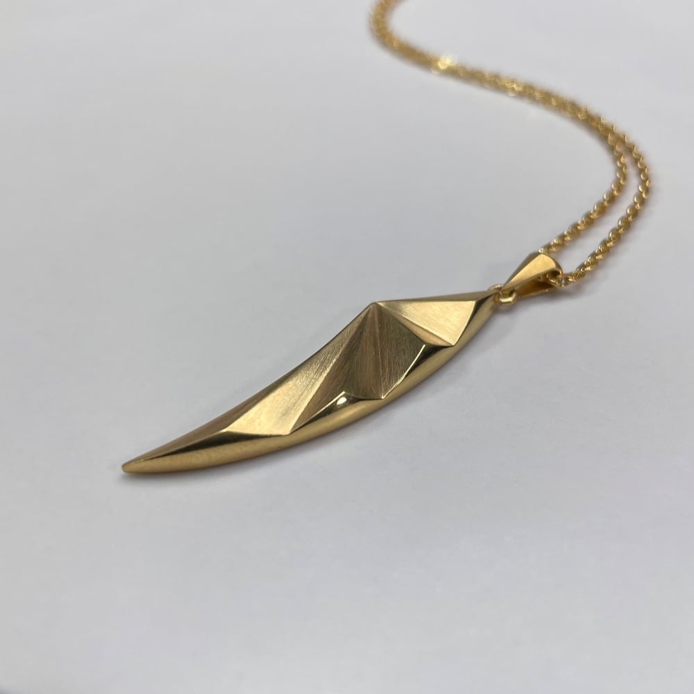 Polaris Arc Pendant, gold vermeil