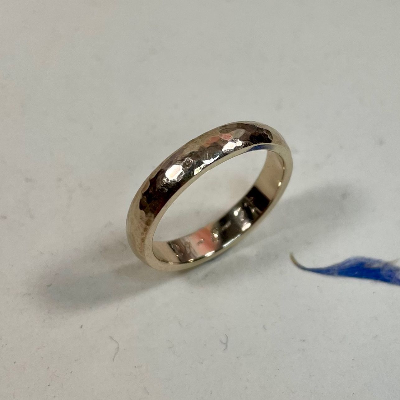 Hammered wedding band remake