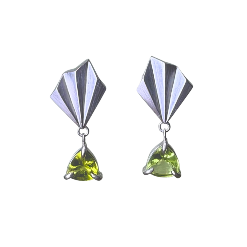 One of a kind Peridot Glimmer Studs