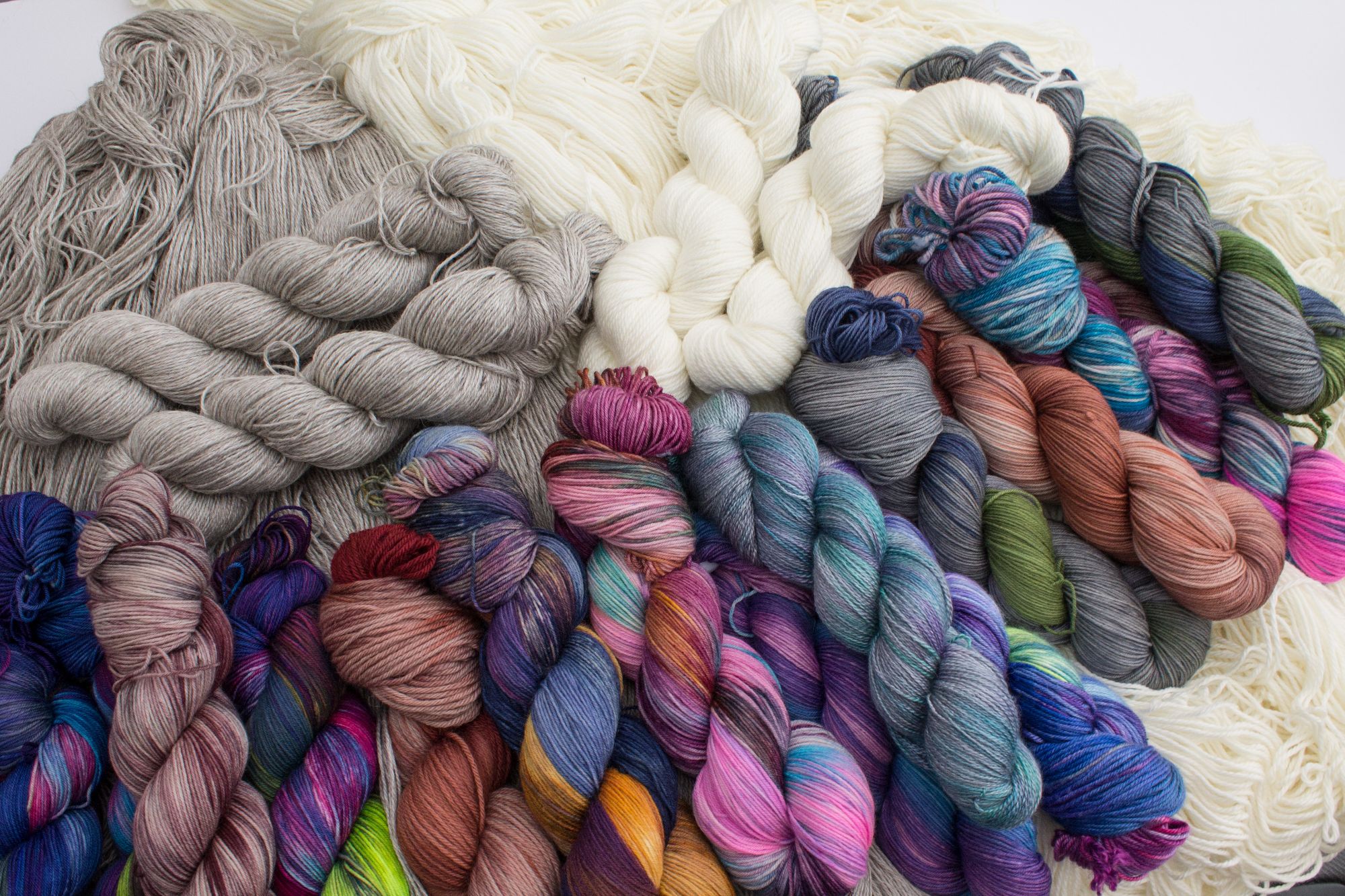 Bare and Dyed yarn