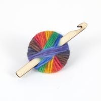 Crochet Pride Yarn Brooch