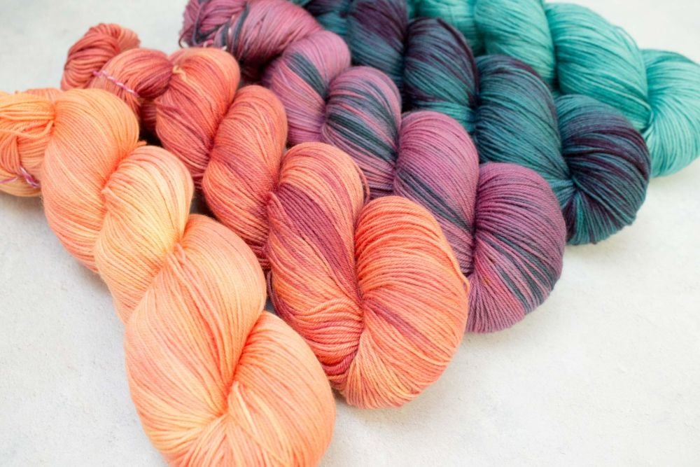 Sunset over water ~ gradient set ~ Sock weight