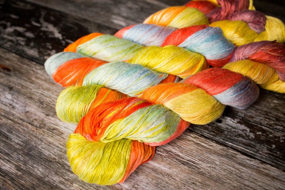 Doubled Rainbow ~ Non Wool Yarn