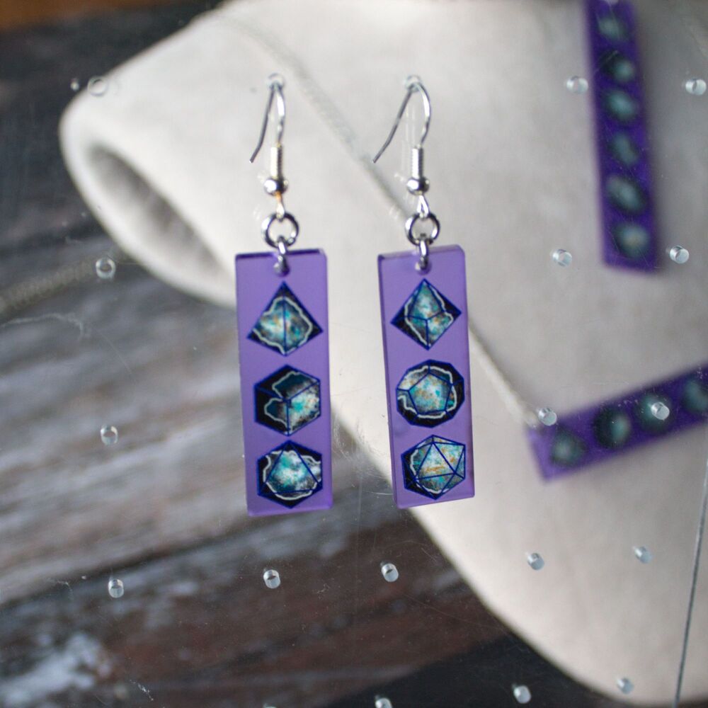 Storm Geode earrings