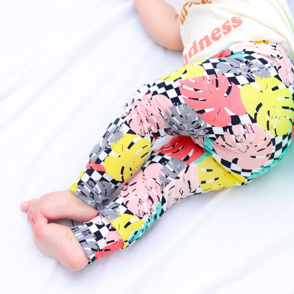 Monstera Check Leggings