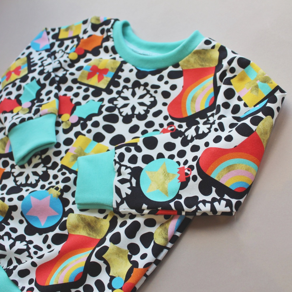 Merry and Bright long sleeved top (Ready made)