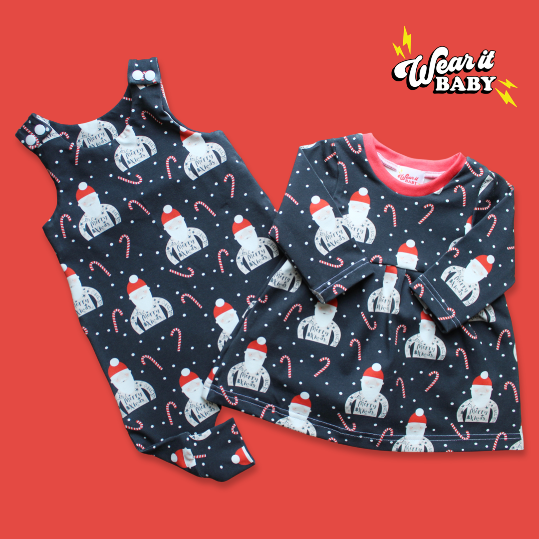 3-6M Santa Rocks Romper