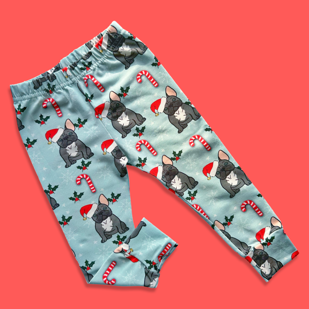 Frenchie Christmas Leggings (Classic Shape)