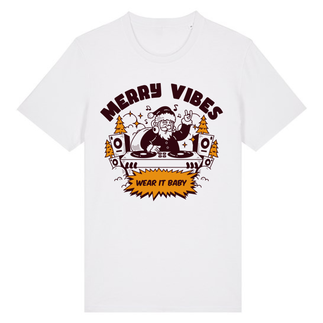 Unisex Adult Merry Vibes organic T-shirt