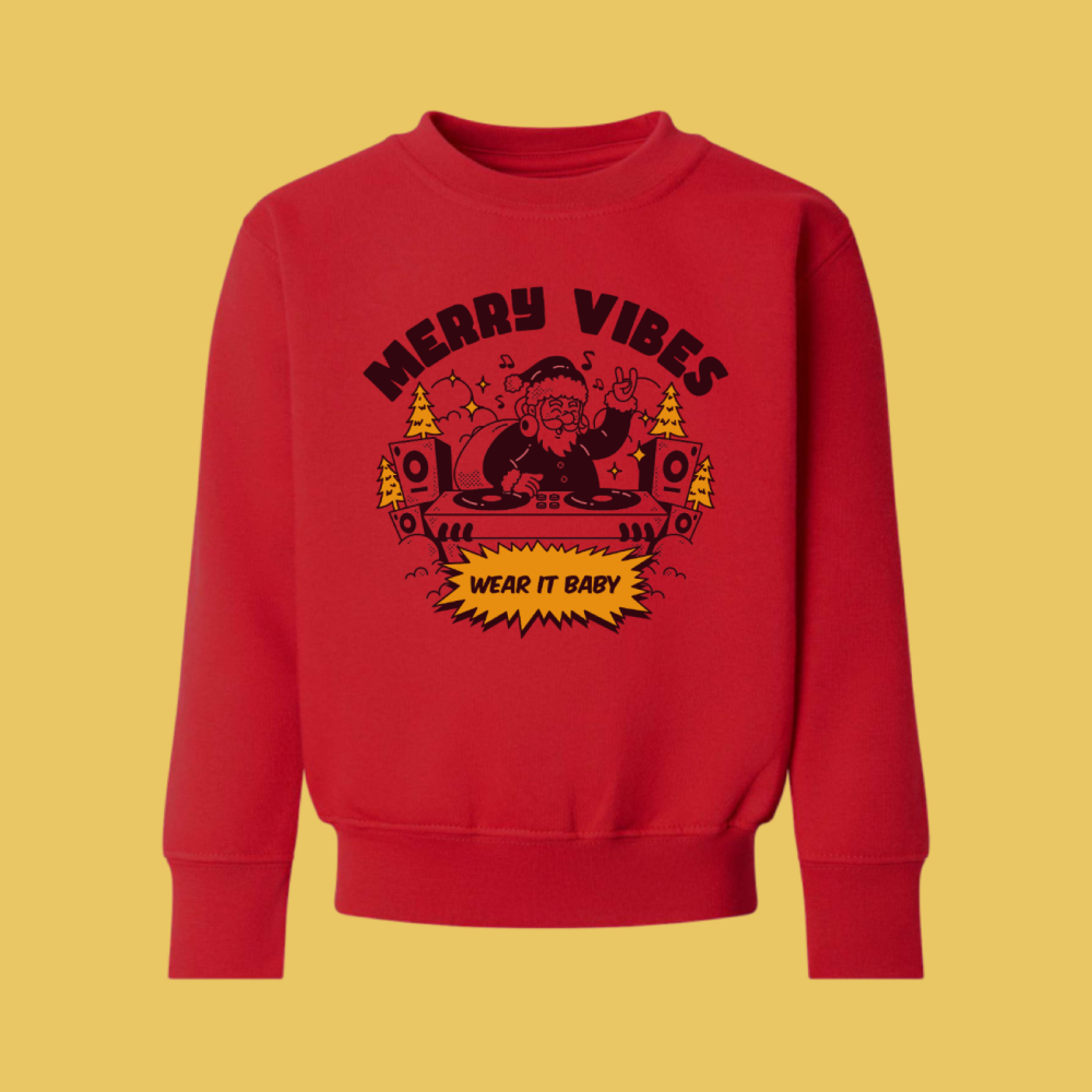 Merry Vibes Sweatshirt red