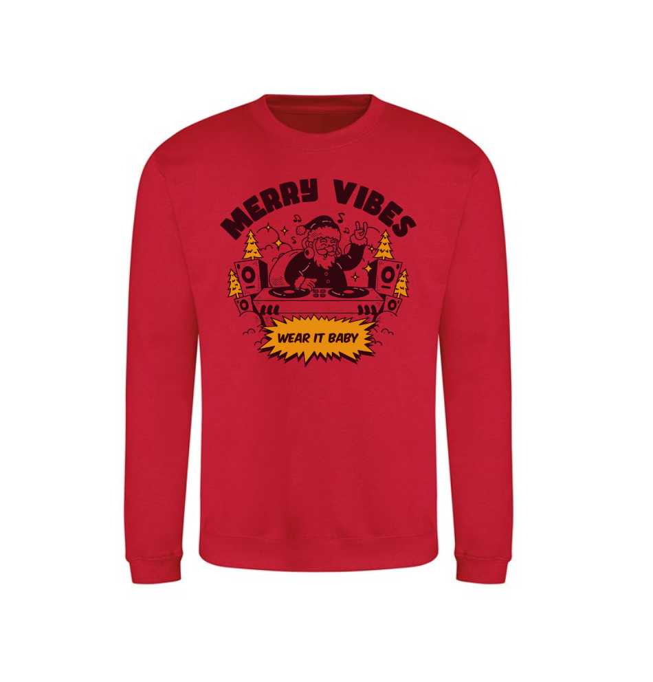 Unisex Adult Merry vibes sweatshirt