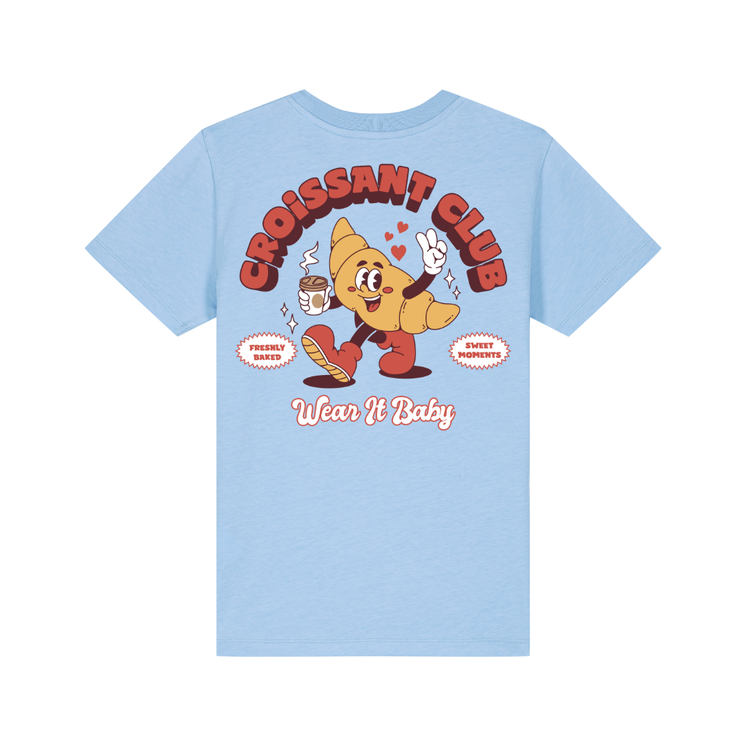 Croissant Club T-shirt Light Blue