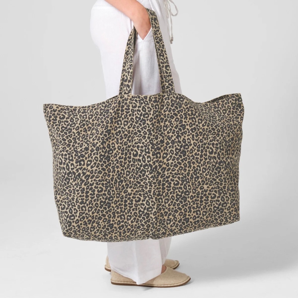 XL Leopard Print Tote Bag