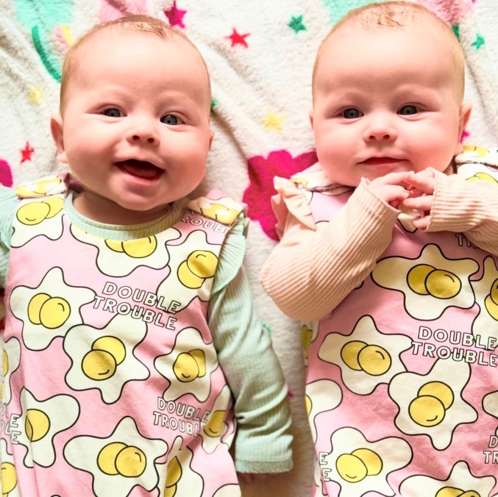 Double Trouble PINK Romper