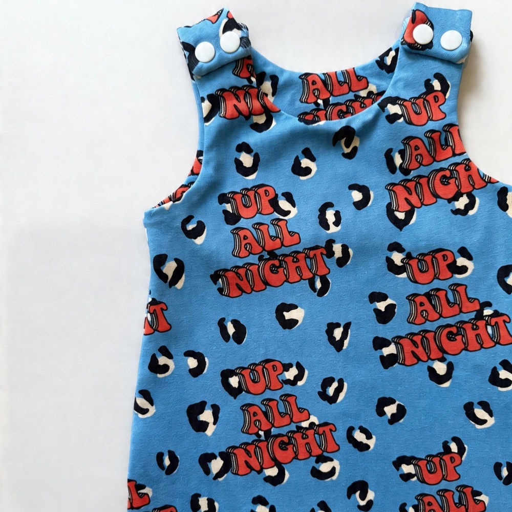 Up all night Blue Romper