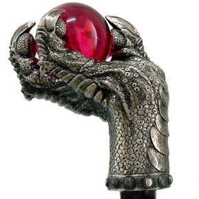 NEMESIS NOW RED GEM SWAGGERING CANE