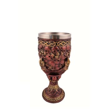 NEMESIS NOW GRIP OF DEATH VERMILLION GOBLET METAL INSERT