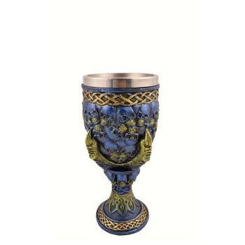 NEMESIS NOW GRIP OF DEATH COBALT GOBLET METAL INSERT