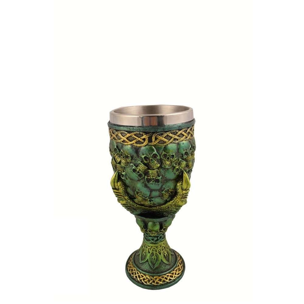 NEMESIS NOW GRIP OF DEATH EMERALD GOBLET METAL INSERT