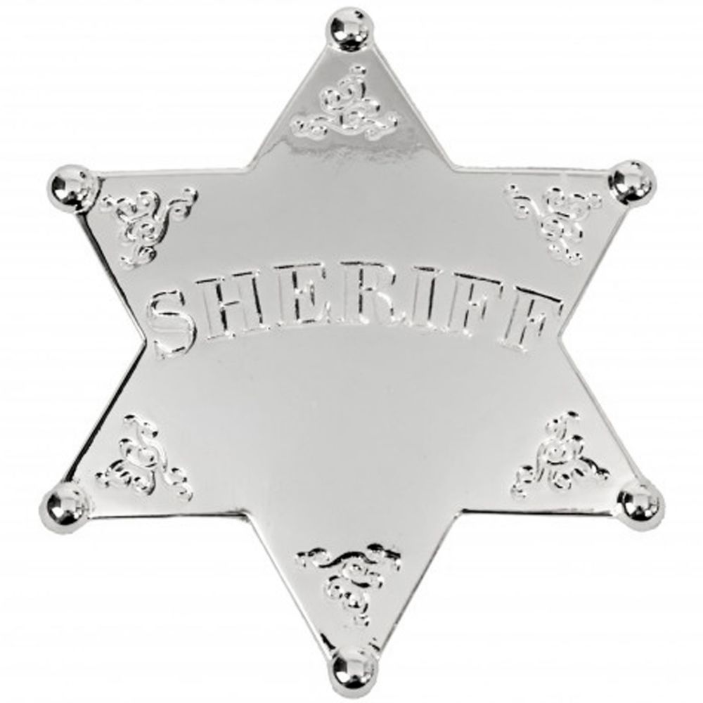 SILVER SHERIFF STAR BADGE
