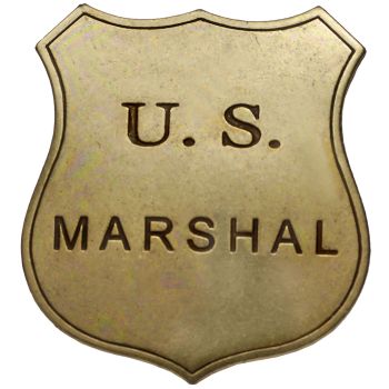 DENIX U.S. MARSHALL BADGE ANTIQUE BRASS COLOURED (103)