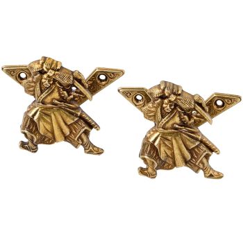 DENIX PAIR GOLD SAMURAI HANGER MOUNTS (10/L)
