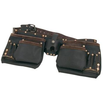 HEAVY DUTY 12 POCKET DOUBLE OIL TANNED TOOL BELT (0819)