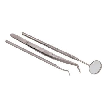 3pc UTILITY PROBE PICK MIRROR & TWEEZER SET (4310)