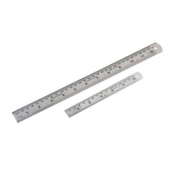 6" & 12" LONG STAINLESS STEEL RULER SET (0481)