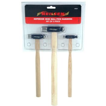 3pc HAMMER SET MINI BALL PEIN  30g , 60g & 110g