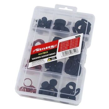 144pc RUBBER RING ASSORTMENT O RING  WASHERS
