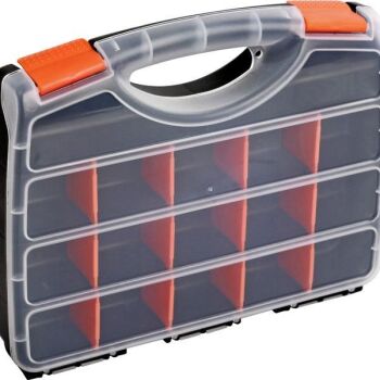 15 ADJUSTABLE COMPARTMENT BOX STORAGE TOOL CASE