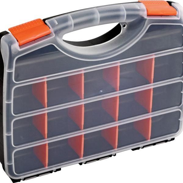 15 ADJUSTABLE COMPARTMENT BOX STORAGE TOOL CASE