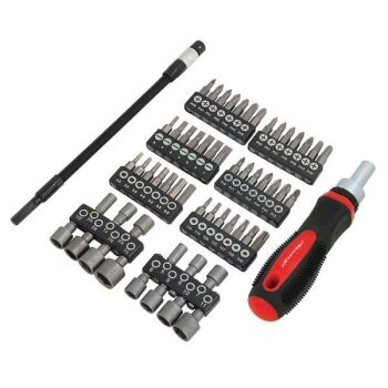 58pc RATCHET HANDLE SCREWDRIVER BIT & SOCKET SET (1135)