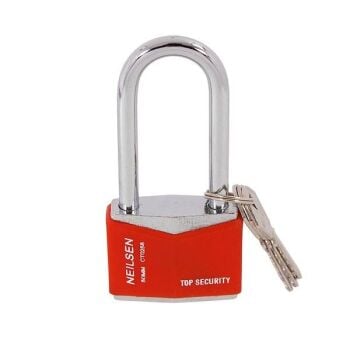 50mm LONG SHACKLE CHROME PLATED PADLOCK (0258)