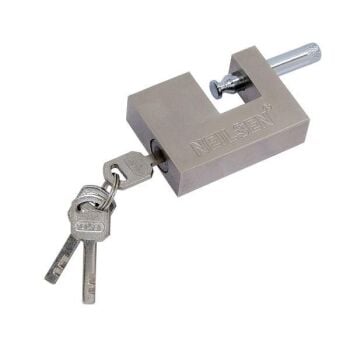 70mm STEEL SHUTTER HEAVY DUTY PADLOCK & 4 KEYS (3867)