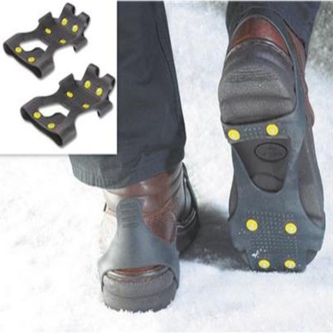 2pc QUALITY NON SLIP CRAMPON CLEATS OVER SHOES 36-46 UK 8-11 (436642)