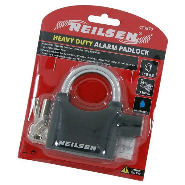 HEAVY DUTY ALARM PADLOCK 110dB