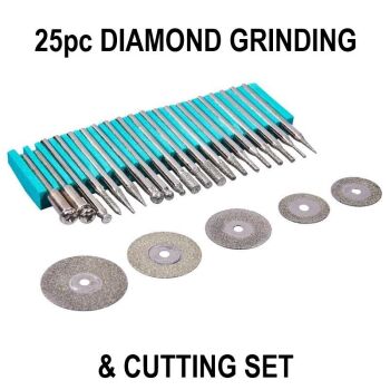 25pc DIAMOND GRINDING & CUTTING SET (E1855)