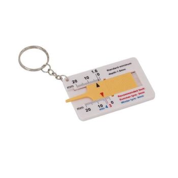 TYRE TREAD DEPTH GAUGE KEY RING (2541)