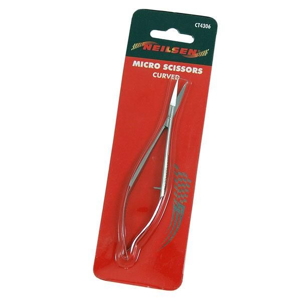 MICRO SCISSORS SPRING ACTION SNIPS CURVED (4306)