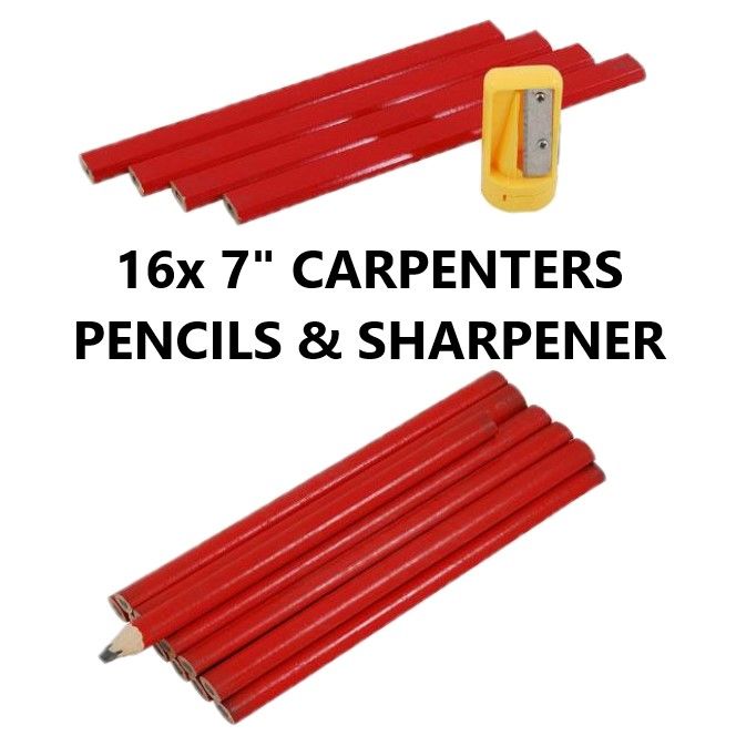 16 x CARPENTERS PENCILS & SHARPENER (2867/0273)