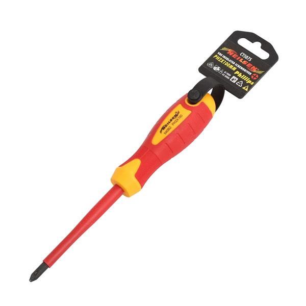 PH2 x 100mm Pozi SCREWDRIVER VDE INSULATED (5075)