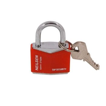 40mm RHOMBIC CHROME PLATED PADLOCK (0254)