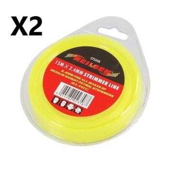 2x NYLON GARDEN TOOL STRIMMER LINE (2358)