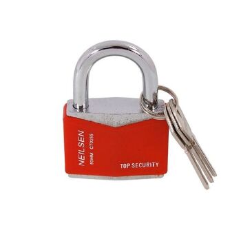 50mm RHOMBIC CHROME PLATED PADLOCK (0255)
