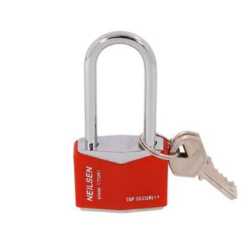 40mm LONG SHACKLE CHROME PLATED PADLOCK (0257)