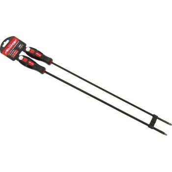 2pc 400mm EXTRA LONG REACH SCREWDRIVER SET P2H & 8mm (1502)