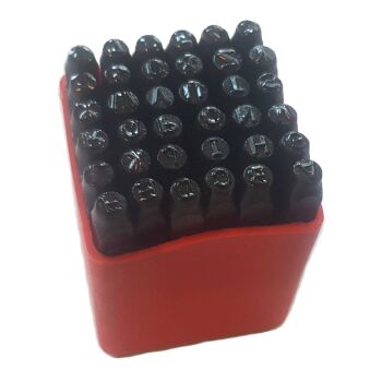 36pc 4mm LETTER & NUMBER STAMP SET (0486)