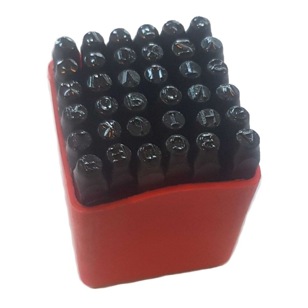 36pc 4mm LETTER & NUMBER STAMP SET (0486)